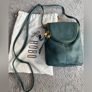 HOBO Teal Leather Crossbody Bag